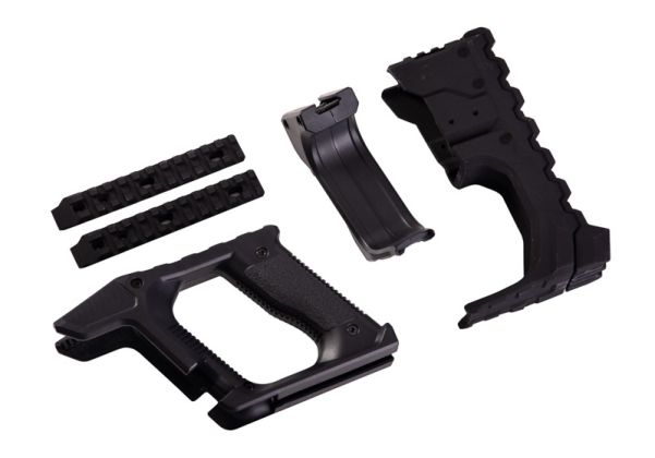 LayLax Krytac Kriss Vector AEG & GBB Airsoft Strike Rail System 2.0 + Strike Advanced Grip - Black - Bang Bang Airsoft
