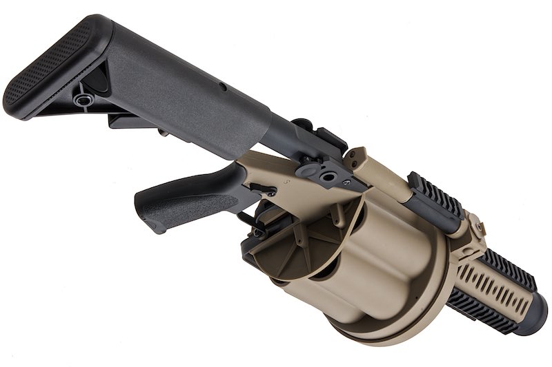 LDT MGL Grenade Launcher with Retractable Stock - DE - Bang Bang Airsoft