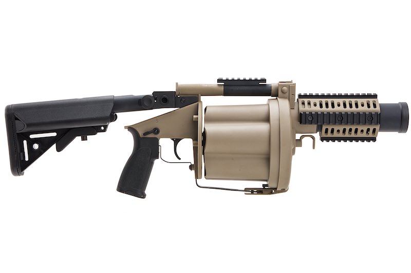 LDT MGL Grenade Launcher with Retractable Stock - DE - Bang Bang Airsoft