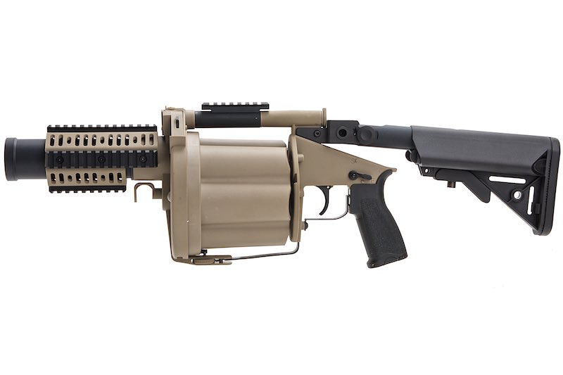LDT MGL Grenade Launcher with Retractable Stock - DE - Bang Bang Airsoft