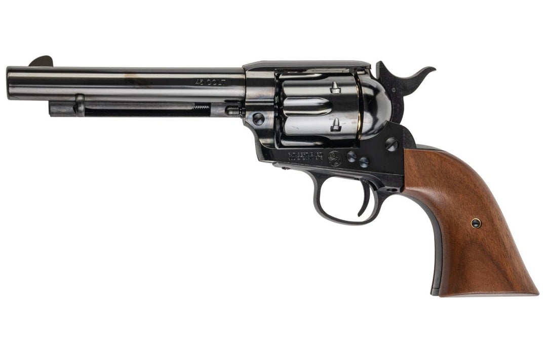 Marushin SAA 1st Gen.Late Artillery Gas Revolver (W Deep Black, Wood Grip) - Bang Bang Airsoft