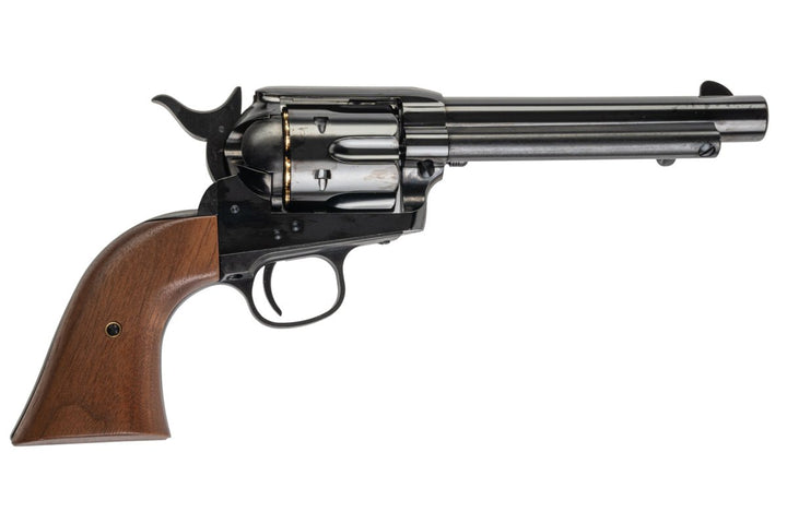 Marushin SAA 1st Gen.Late Artillery Gas Revolver (W Deep Black, Wood Grip) - Bang Bang Airsoft