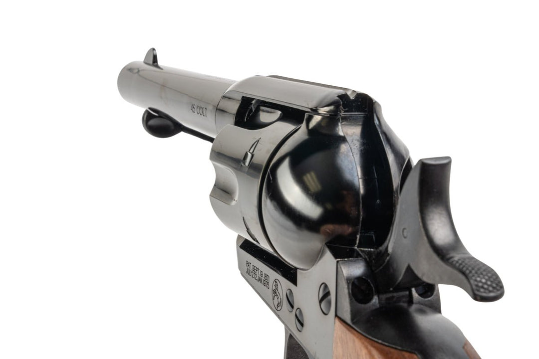 Marushin SAA 1st Gen.Late Artillery Gas Revolver (W Deep Black, Wood Grip) - Bang Bang Airsoft