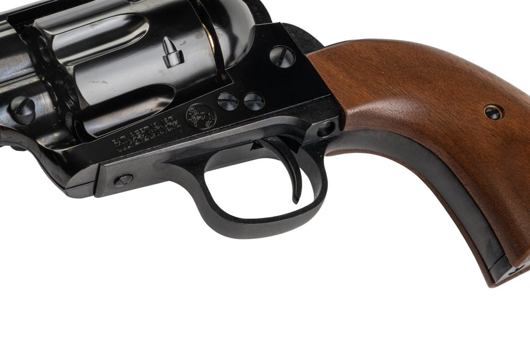 Marushin SAA 1st Gen.Late Artillery Gas Revolver (W Deep Black, Wood Grip) - Bang Bang Airsoft
