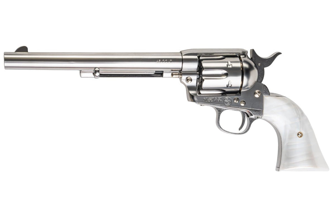 Marushin SAA 1st Gen.Late Cavalry Gas Revolver (Silver, Pearl Grip) - Bang Bang Airsoft