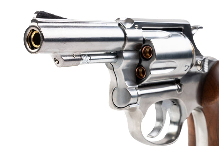 Marushin S&W M60 Gas Revolver (Wood Grip, 3 inch) - Silver - Bang Bang Airsoft