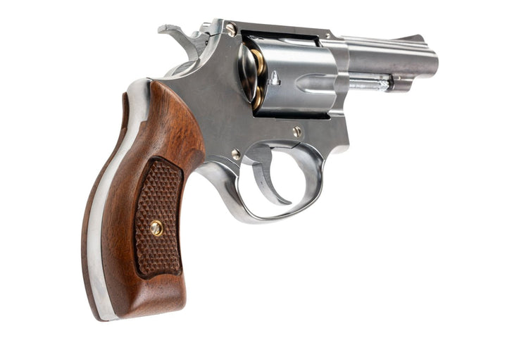 Marushin S&W M60 Gas Revolver (Wood Grip, 3 inch) - Silver - Bang Bang Airsoft