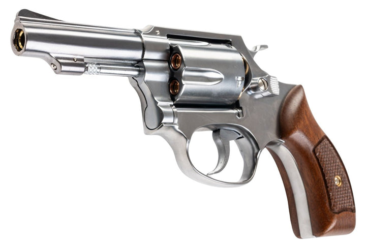 Marushin S&W M60 Gas Revolver (Wood Grip, 3 inch) - Silver - Bang Bang Airsoft