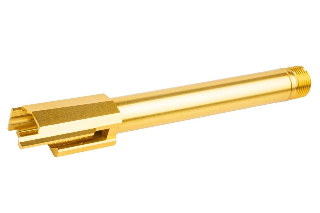 Nine Ball Non-Recoil 2-Way Outer Barrel w/ 14mm CCW Adapter for Tokyo Marui P320 Full Size GBB -Gold - Bang Bang Airsoft