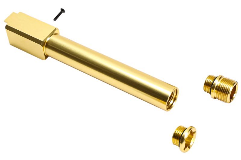 Nine Ball Tokyo Marui G17 Gen 5 MOS GBB Non Recoil 2 WAY Outer Barrel - Gold - Bang Bang Airsoft