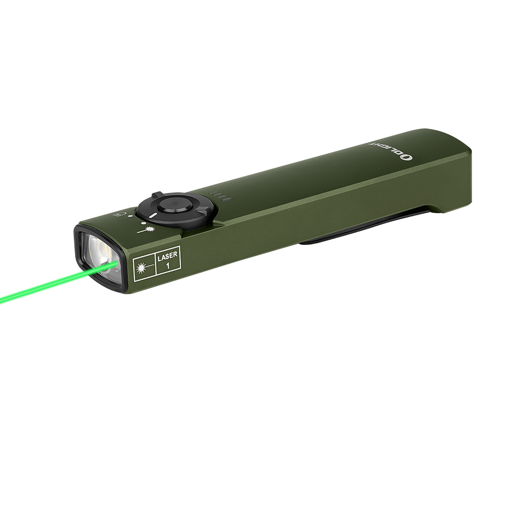 Olight Arkfeld Stylish Dual Light Source EDC Torch Light with Laser Pointer (CW)
