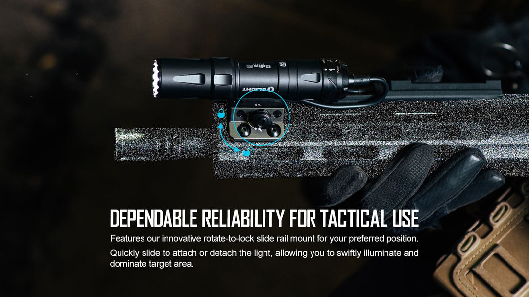 OLIGHT Odin Mini LED Flashlight with M - Lok Mount and Tail Switch - Bang Bang Airsoft