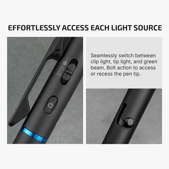 Olight Open 3 Rechargeable EDC Pen Light & Laser - Bang Bang Airsoft