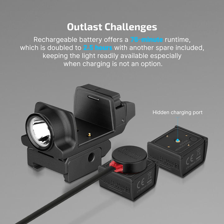Olight PL - MINI 3 Valkyrie Rail Mounted Light - Bang Bang Airsoft
