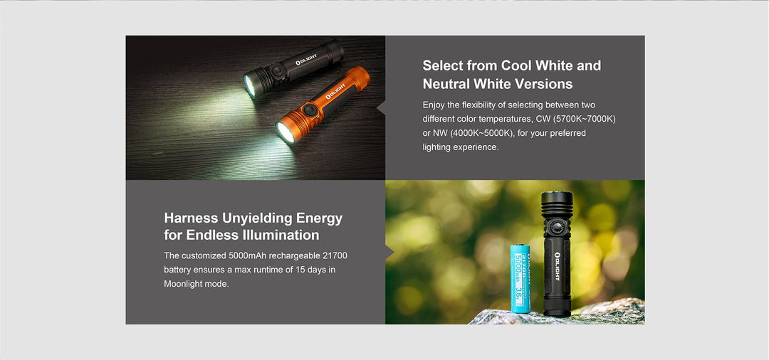 Olight Seeker 4 Pro Rechargeable LED Flashlight with a New Dock - Bang Bang Airsoft