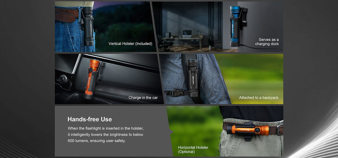 Olight Seeker 4 Pro Rechargeable LED Flashlight with a New Dock - Bang Bang Airsoft