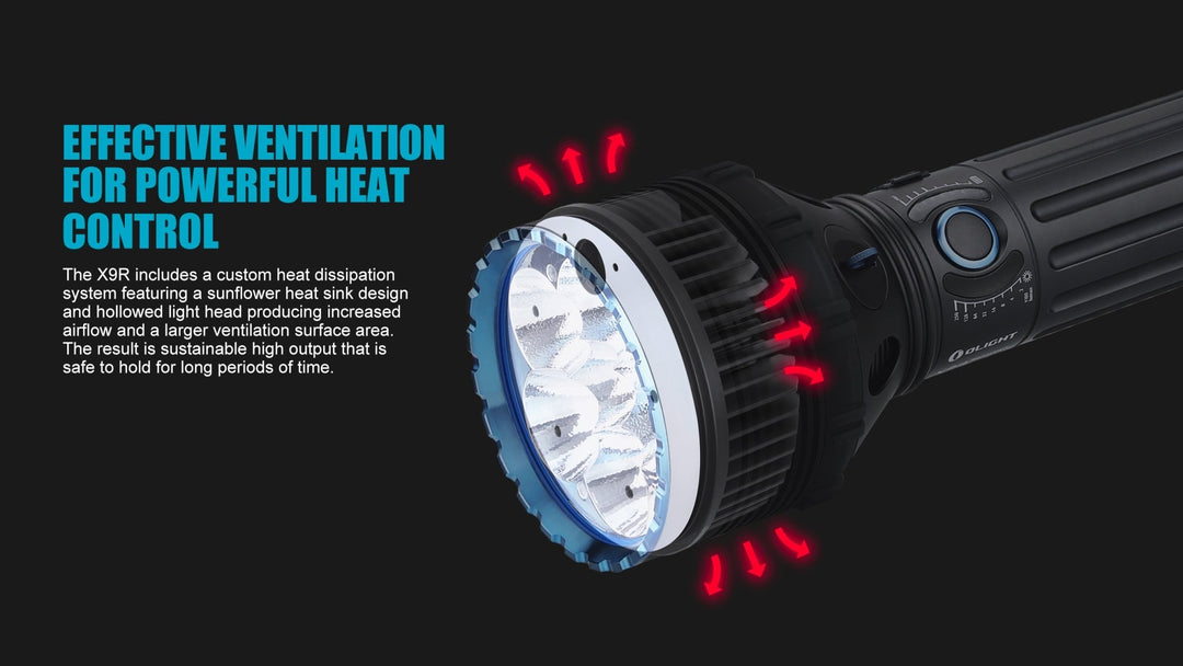 Olight X9R Marauder Brightest Flashlight - Bang Bang Airsoft