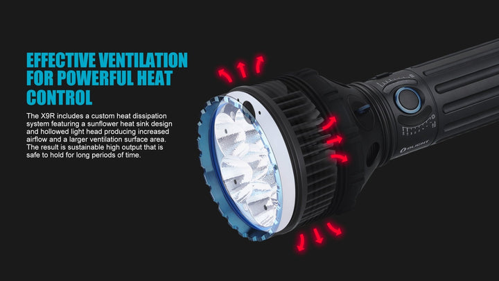 Olight X9R Marauder Brightest Flashlight - Bang Bang Airsoft