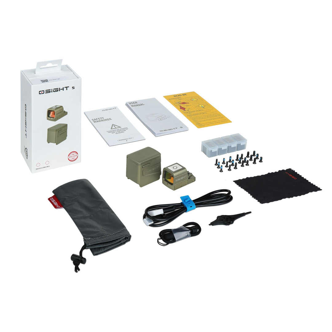 Osight S 2 MOA Dot & 32 MOA Circle with OAL Material - Olive Green - Bang Bang Airsoft