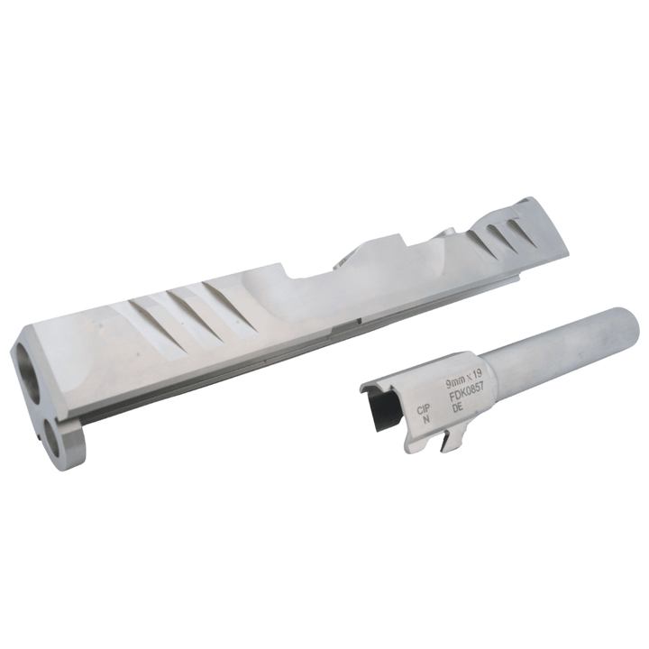PAC Stainless Slide & Barrel Set for VFC PDP GBB Pistol - Silver - Bang Bang Airsoft