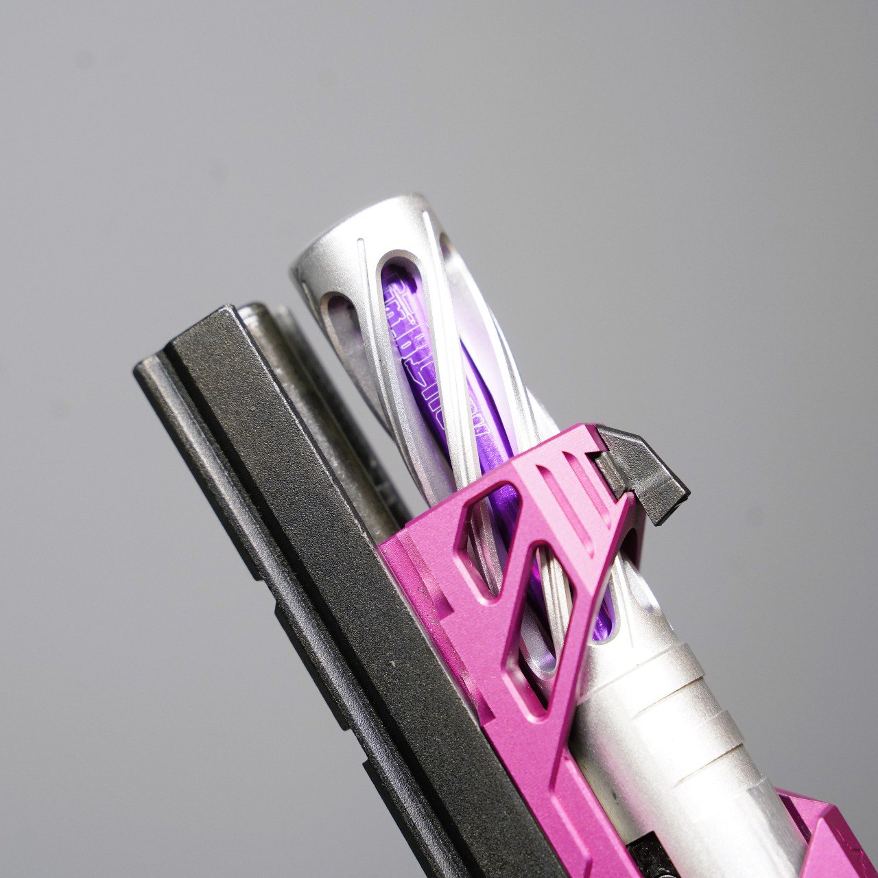 Bang Bang Custom TM 901S Aluminum Slide Hi-Capa 4.3 GBB Pistol -Magenta Silver