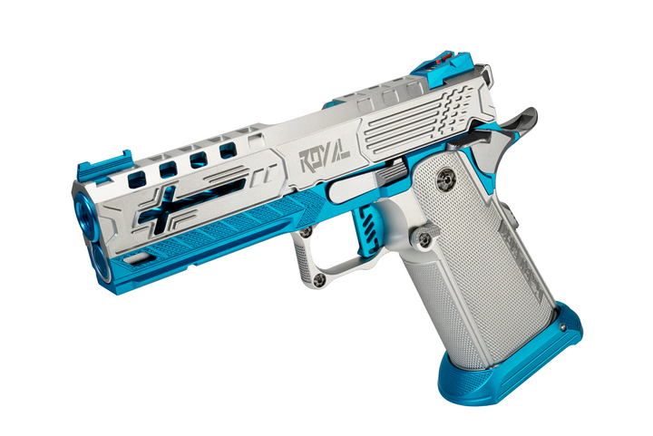 Pre-owned Bang Bang Custom Dr. Black Royal Aluminum Hi-Capa 4.3 GBBP -Blue Ice