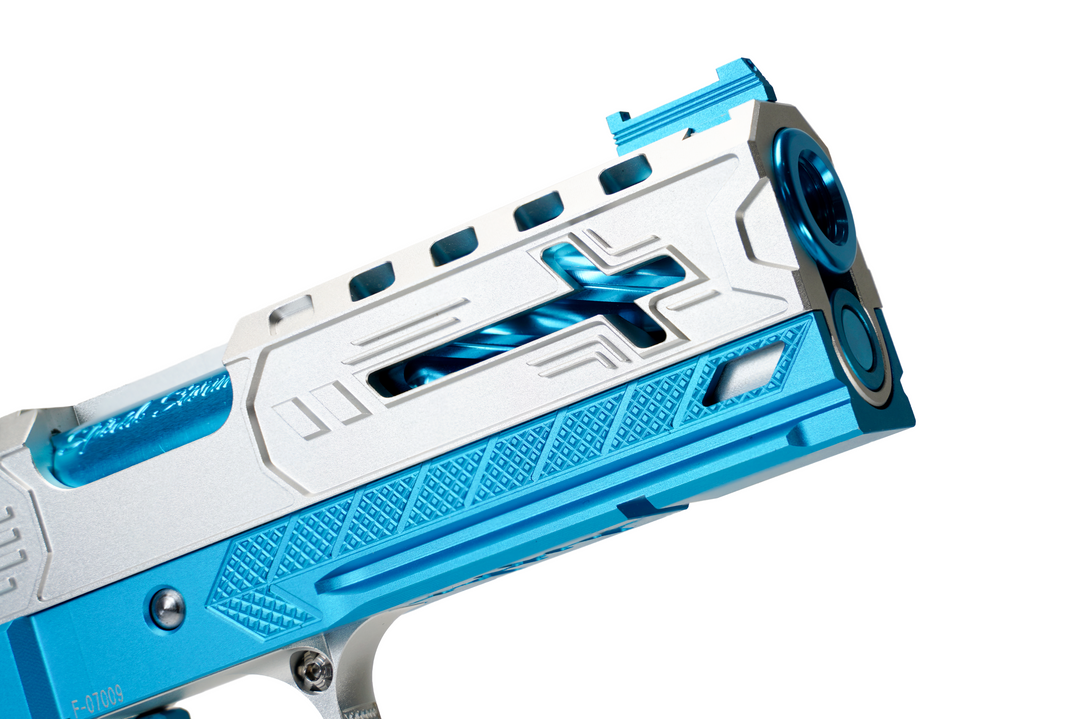 Pre-owned Bang Bang Custom Dr. Black Royal Aluminum Hi-Capa 4.3 GBBP -Blue Ice