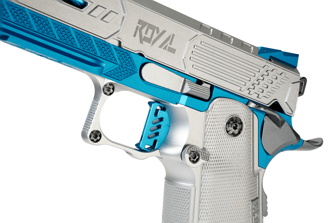 Pre - owned Bang Bang Custom Dr. Black Royal Aluminum Hi - Capa 4.3 GBBP - Blue Ice - Bang Bang Airsoft