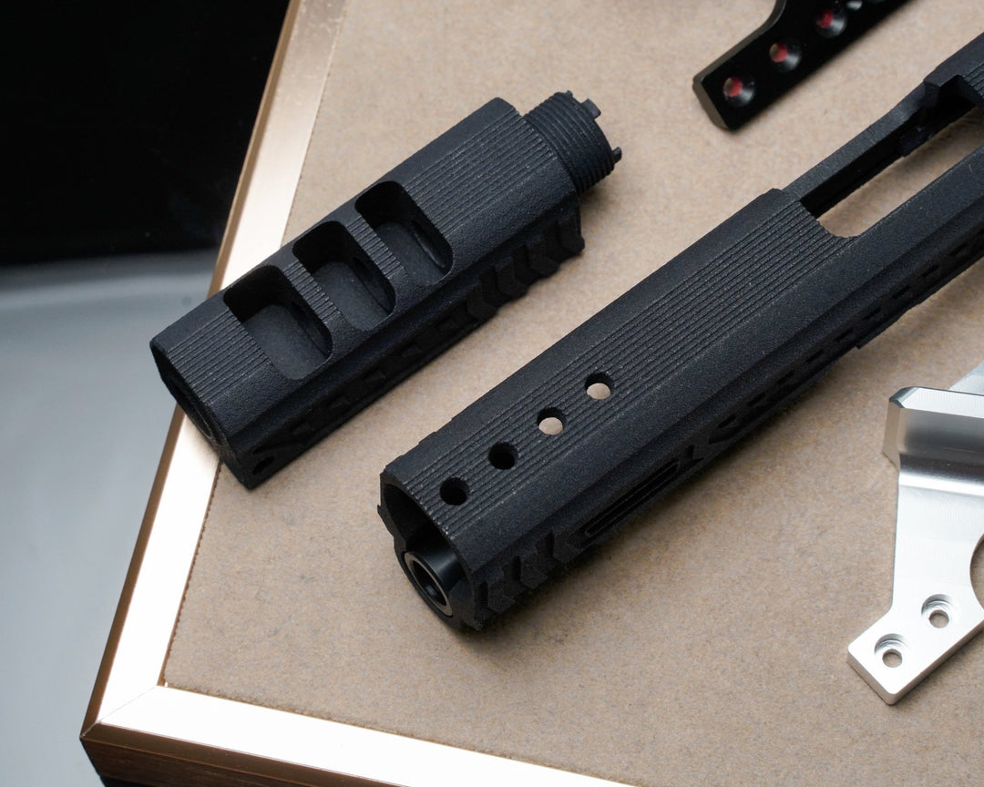 Revanchist Airsoft 3DP 7" Lim Style Open Slide Kit "Saber Cat" for Hicapa GBB - Black - Bang Bang Airsoft
