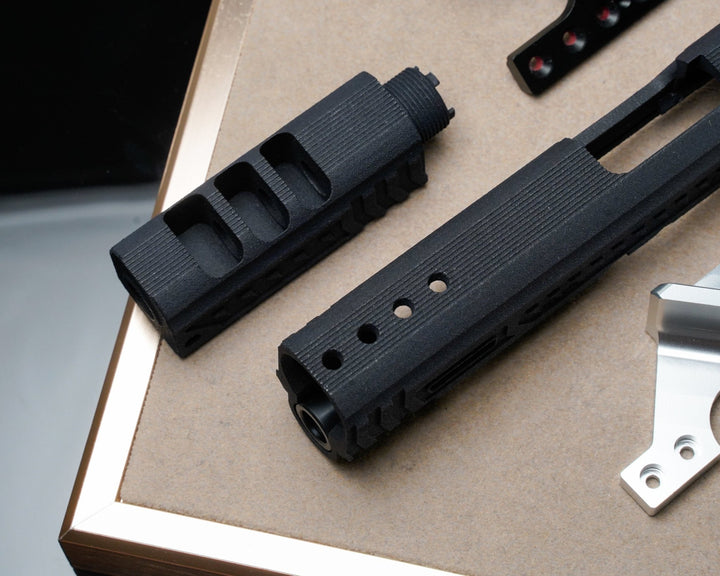 Revanchist Airsoft 3DP 7" Lim Style Open Slide Kit "Saber Cat" for Hicapa GBB - Black - Bang Bang Airsoft
