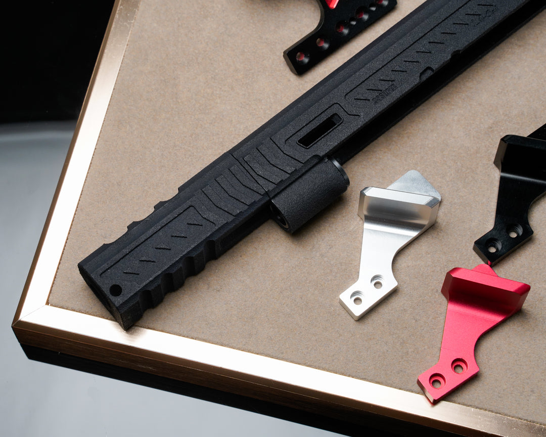 Revanchist Airsoft 3DP 7" Lim Style Open Slide Kit "Saber Cat" for Hicapa GBB - Black