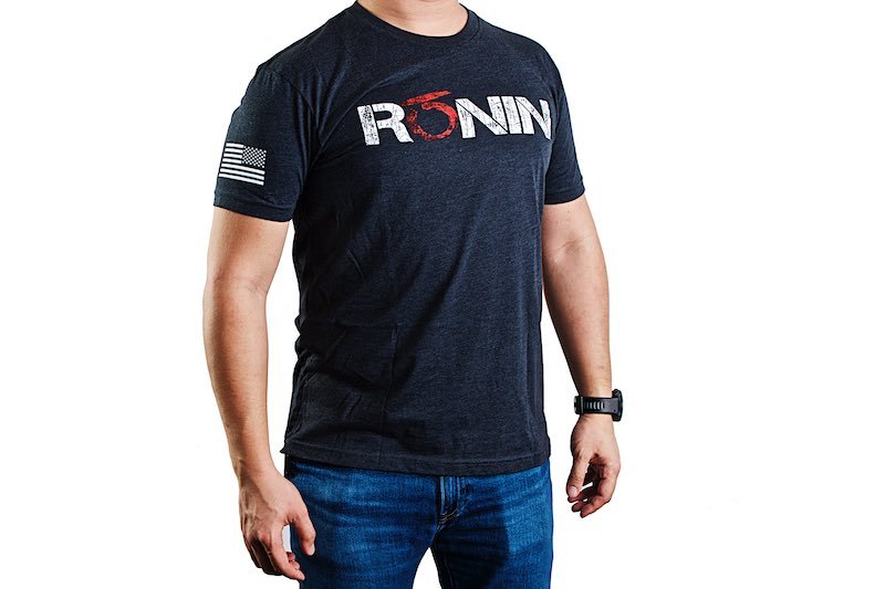 Ronin Tactics 'Vintage' T-Shirt (Charcoal, L Size) - Bang Bang Airsoft