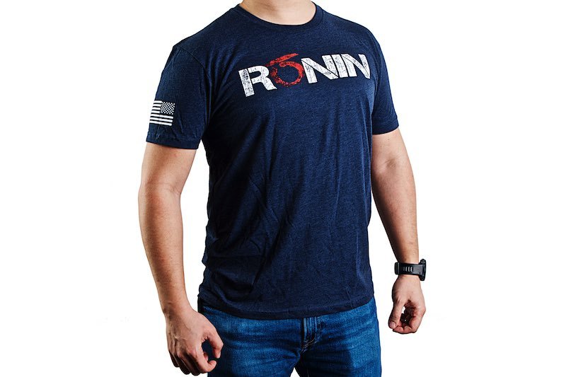 Ronin Tactics 'Vintage' T-Shirt (Midnight Navy Blue, L Size) - Bang Bang Airsoft