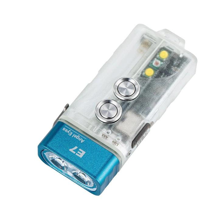 RovyVon Angel Eyes E7 GITD Blue Keychain Flashlight - Bang Bang Airsoft