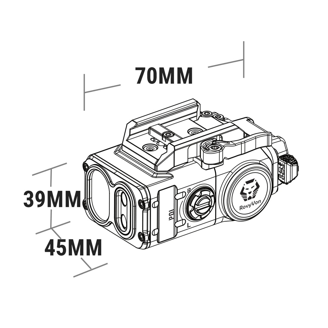 RovyVon GL5 Pro 4 - IN - 1 400 Lumens Rail - mounted Light - Bang Bang Airsoft