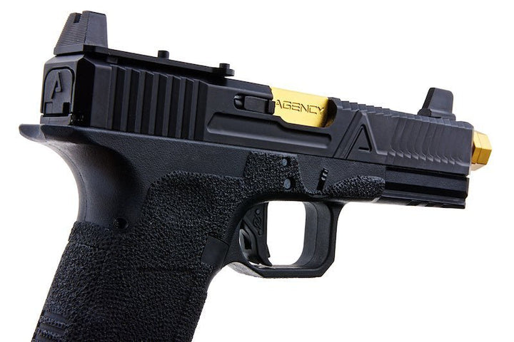RWA Agency Arms EXA GBB Airsoft Pistol (CNC Aluminum Gold Barrel w/ RMR Mount Plate) - Bang Bang Airsoft