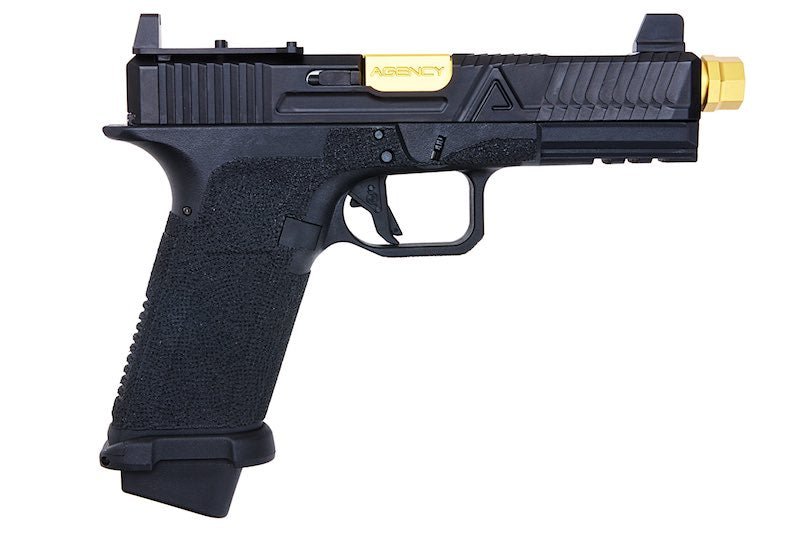 RWA Agency Arms EXA GBB Airsoft Pistol (CNC Aluminum Gold Barrel w/ RMR Mount Plate) - Bang Bang Airsoft