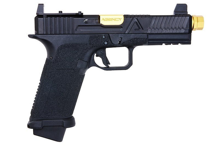 RWA Agency Arms EXA GBB Airsoft Pistol (CNC Aluminum Gold Barrel w/ RMR Mount Plate) - Bang Bang Airsoft