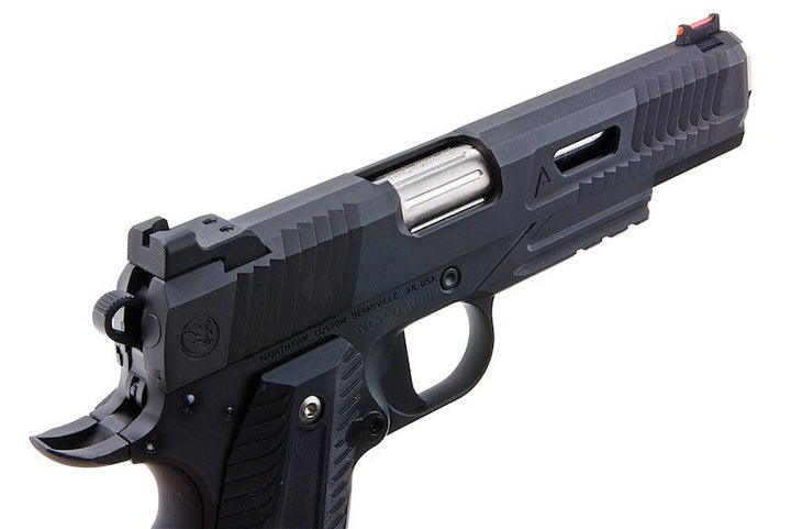 RWA NIGHTHAWK CUSTOM AGENT 2 CO2 AIRSOFT PISTOL - BLACK (STEEL VERSION) - Bang Bang Airsoft