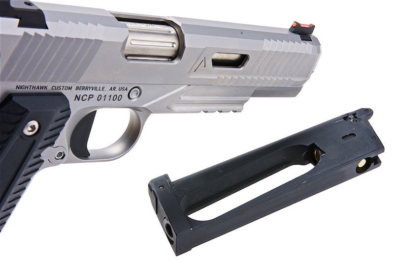 RWA NIGHTHAWK CUSTOM AGENT 2 CO2 AIRSOFT PISTOL - STAINLESS STEEL VERSION - Bang Bang Airsoft