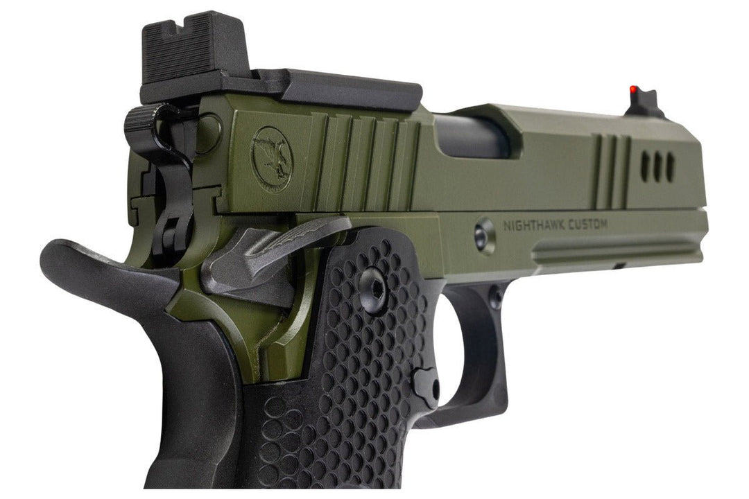 RWA Nighthawk Custom BDS9 OD Green GBB Airsoft Pistol - Bang Bang Airsoft