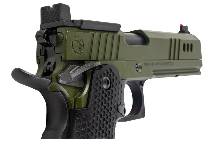 RWA Nighthawk Custom BDS9 OD Green GBB Airsoft Pistol - Bang Bang Airsoft