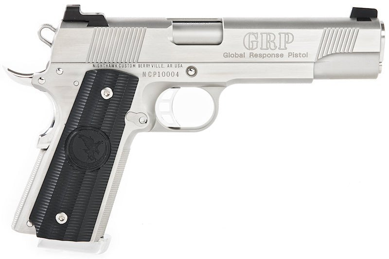 RWA Nighthawk Custom GRP Stainless Steel CO2 Airsoft Pistol - Limited Edition - Bang Bang Airsoft