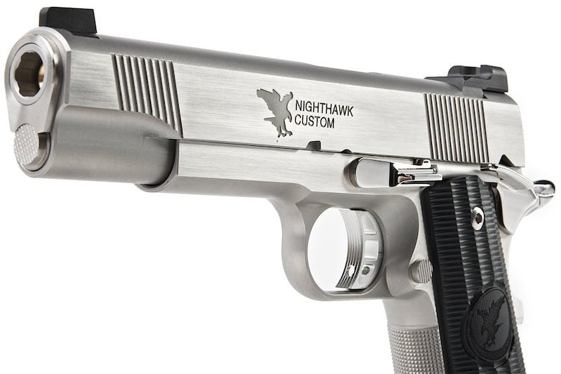 RWA Nighthawk Custom GRP Stainless Steel CO2 Airsoft Pistol - Limited Edition - Bang Bang Airsoft