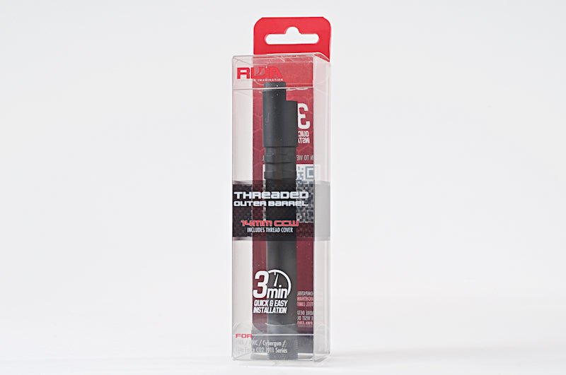 RWA Threaded Outer Barrel w Thread Cover for RWA KWC Cybergun Elite Force Airsoft Co2 1911 (14mm CCW) - Bang Bang Airsoft
