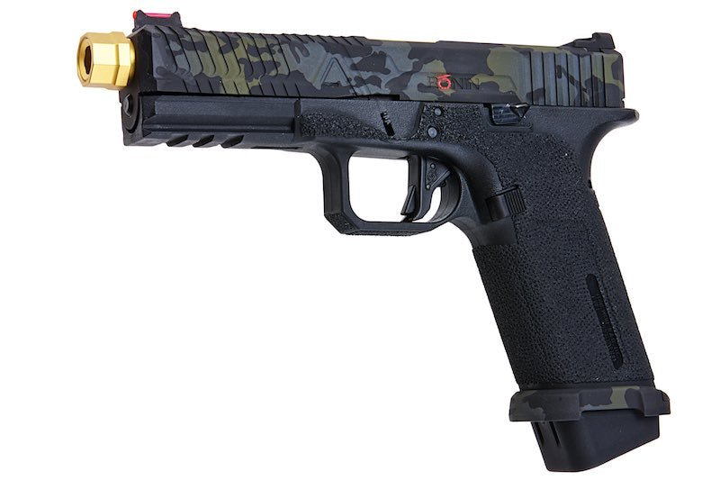 RWC Agency Arms EXA Green Gas Airsoft Pistol (Ronin Agency Arms Gold Mid - Line Barrel Edition) - Bang Bang Airsoft