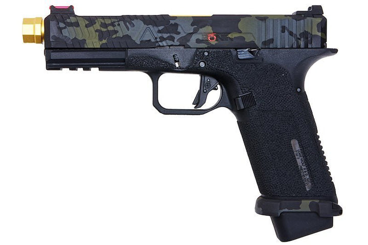 RWC Agency Arms EXA Green Gas Airsoft Pistol (Ronin Agency Arms Gold Mid - Line Barrel Edition) - Bang Bang Airsoft