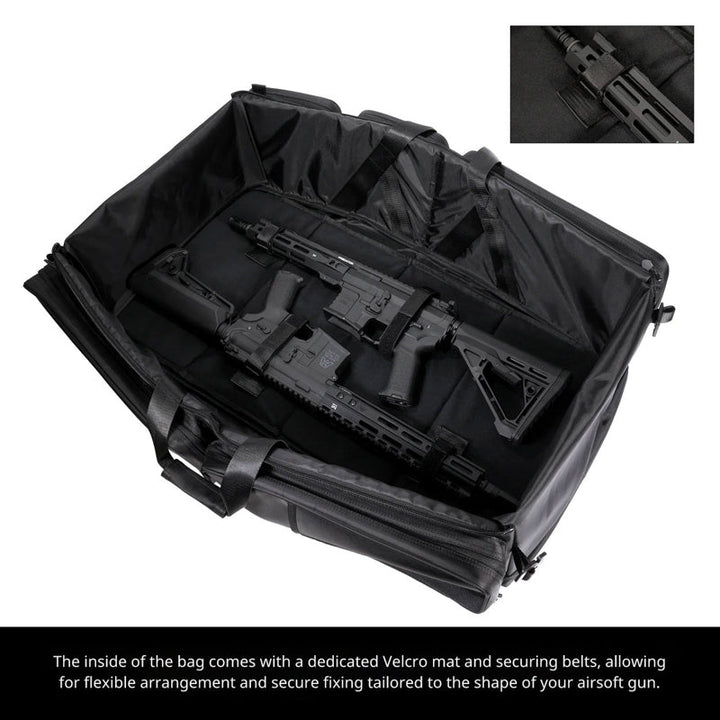 Satellite Container Gun Case 2.0 (Dimension: H800mm x W400mm x D150mm) - Black - Bang Bang Airsoft