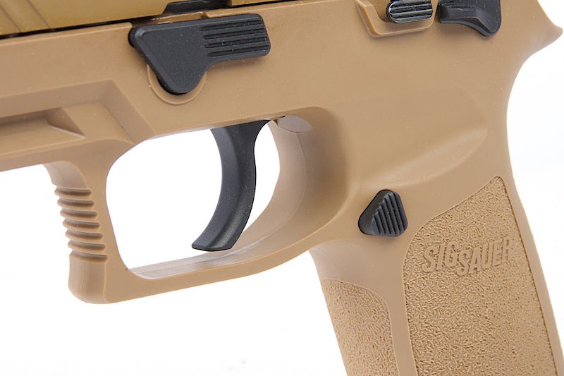 SIG SAUER M18 P320 GREEN GAS AIRSOFT PISTOL - TAN (BY SIG AIR & VFC) - 6MM - Bang Bang Airsoft