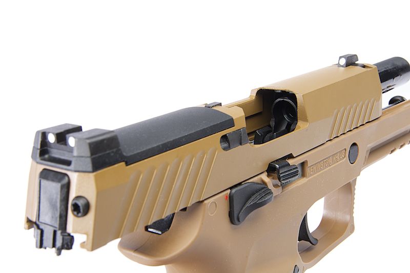 SIG SAUER M18 P320 GREEN GAS AIRSOFT PISTOL - TAN (BY SIG AIR & VFC) - 6MM - Bang Bang Airsoft